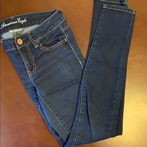 American eagle dark wash super stretch jeggings